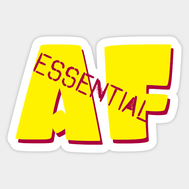 essential af Sticker by VellArt